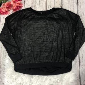 Generation Love Croc Faux Leather Sweatshirt